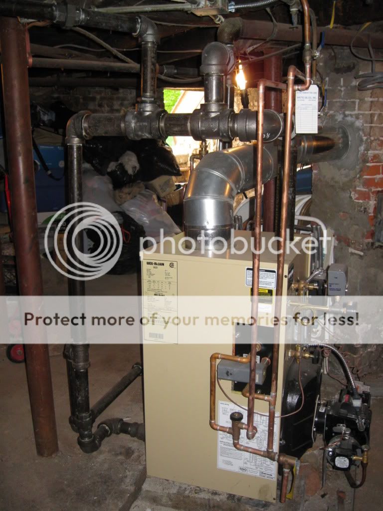 Weil Mclain Gold Steam Boiler With Tankless Coil Installation Photo by